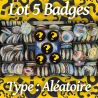 Lot de 5 badges Pokémon