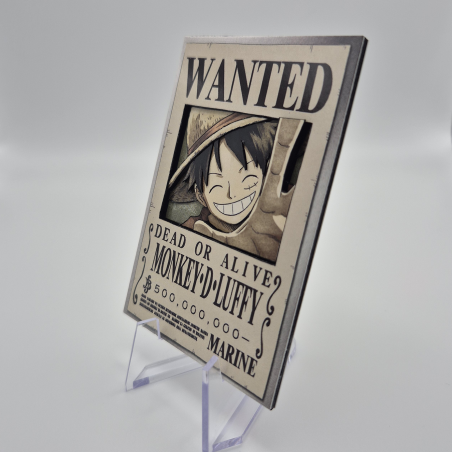 Carte 3D One Piece Luffy Wanted Poster