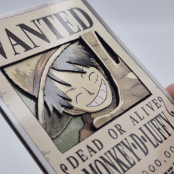 Carte 3D One Piece Luffy Wanted Poster