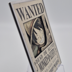 Carte 3D One Piece Luffy Wanted Poster