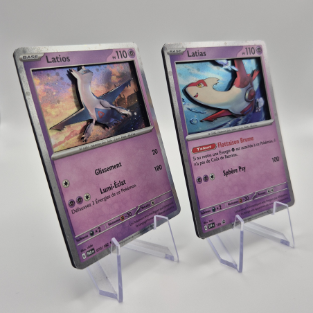 Duo Cartes 3D Latios Latias boîtiers